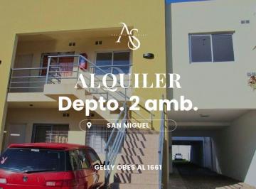 Departamento · 2 Ambientes · 1 Cochera · Departamento - San Miguel