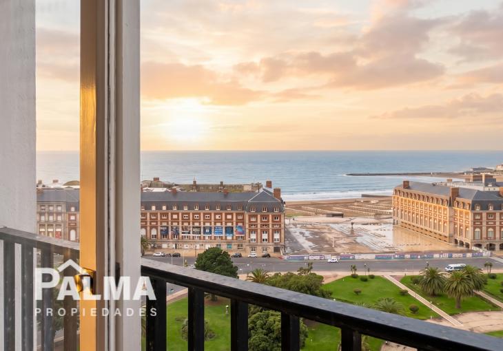 Depto 3 amb, 93m² con cochera y vista al mar — Plaza Colón
