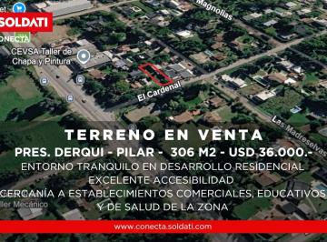 Terreno · 306m² · Terreno de 306 m² en Venta Cercano a Comercios, Colegios, Barrios Cerrados en Presidente Derqui