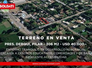 Terreno · 306m² · Terreno de 306 m² en Venta Cercano a Comercios, Colegios, Barrios Cerrados en Presidente Derqui