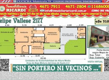 Casa · 120m² · 3 Ambientes · 1 Cochera · Sin Portero Ni Vecinos Antigua Valor Lote 8x25,50