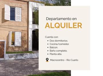 Departamento de 4 ambientes, Río Cuarto · Departamento en Alquiler - Barrio Atte I