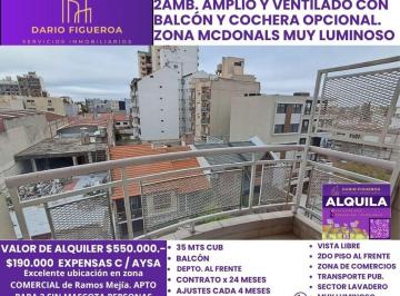 Departamento de 2 ambientes, La Matanza · Departamento en Alquiler de 2 Amb con Balcón en Ramos Mejía Centro
