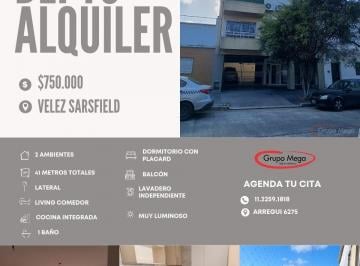 Departamento · 38m² · 2 Ambientes · Departamento 2 Amb con Balcón Muy Luminoso!