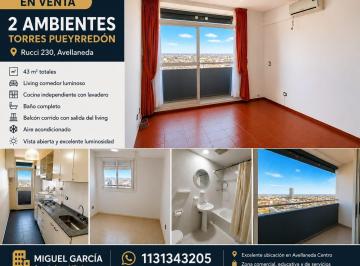 Departamento · 43m² · 2 Ambientes · Venta Departamento Balcón Torres Pueyrredón