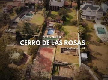 Casa · 598m² · 7 Ambientes · 3 Cocheras · Alquiler Comercial. Casa en B° Cerro de Las Rosas.