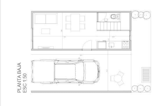 Casa · 68m² · 3 Ambientes · 1 Cochera