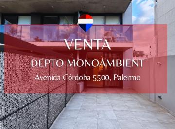 Departamento · 38m² · 1 Ambiente · 1 Cochera · Venta Mono Ambiente a Estrenar con Cochera Palermo