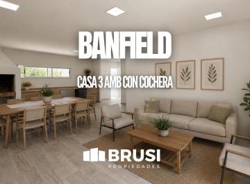 Casa · 160m² · 3 Ambientes · 1 Cochera · Casa en Venta en Banfield - 3 Ambientes - con Quincho a Estrenar