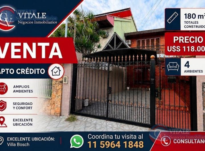 PH · 180m² · 4 Ambientes · 1 Cochera