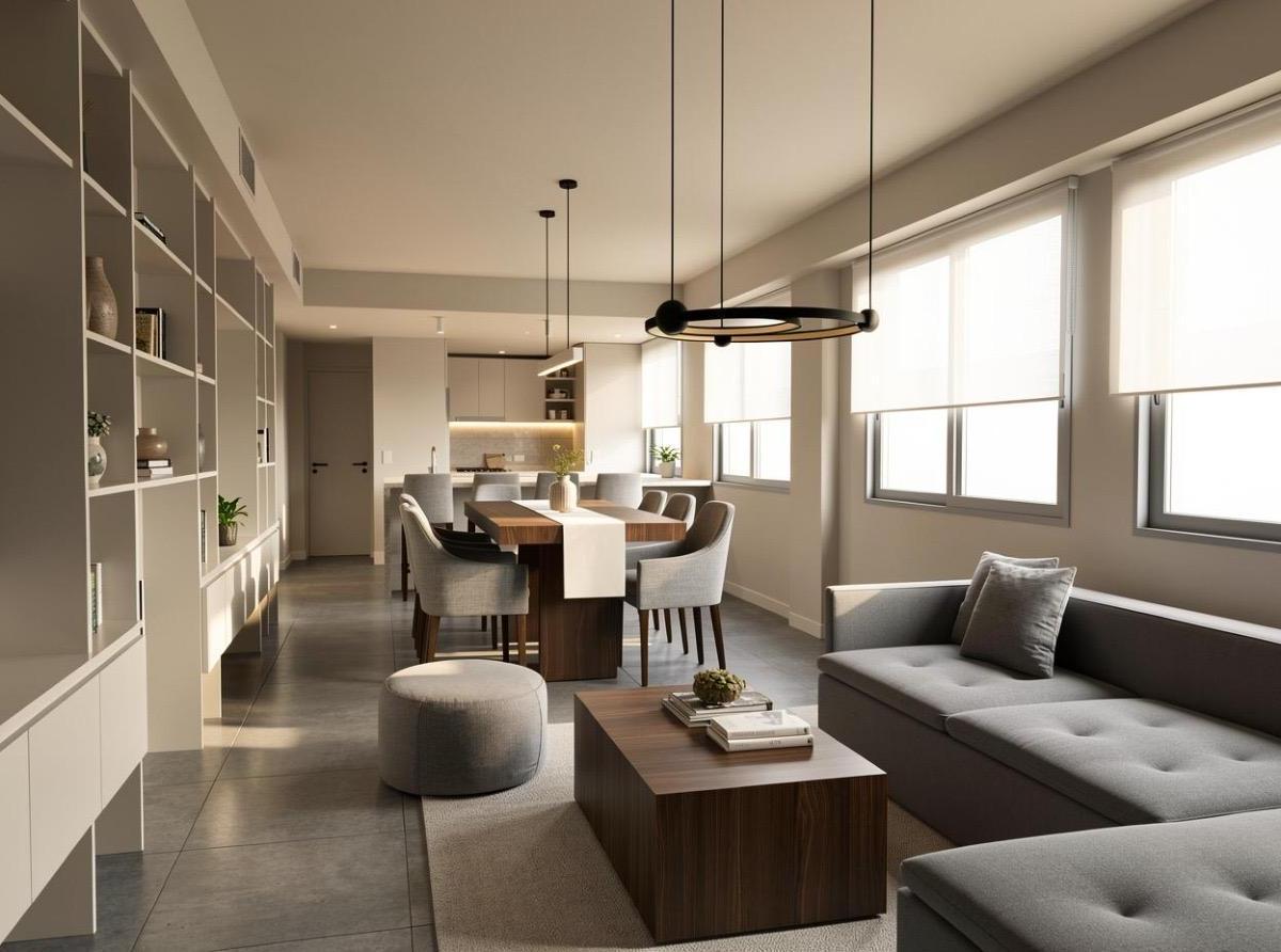 Depto 4 amb, 93m² con cochera fija y balcón francés — Lomas De Stella Maris