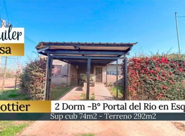 Casa · 74m² · 3 Ambientes · 2 Cocheras · Alquiler Casa 2 Dorm. Portal Rio Colorado Plottier