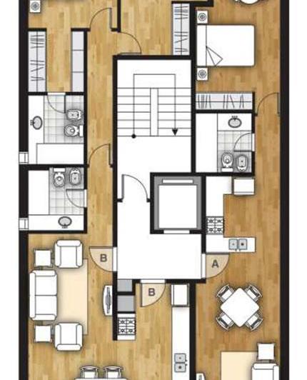 Departamento · 93m² · 3 Ambientes · 1 Cochera