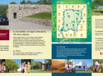 Terreno de 1 ambiente, Falda del Carmen · Falda del Carmen 10800 m² C/seguridad Vistas Únicas!