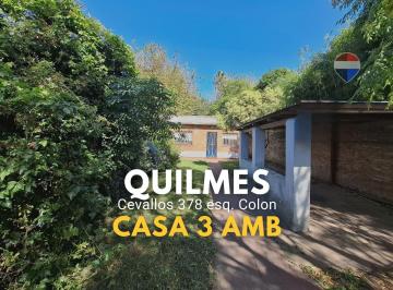 Casa · 3 Ambientes · 1 Cochera · Venta Casa 3 Amb Quilmes