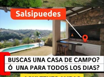 Casa de 3 ambientes, Salsipuedes · Que Mas Queres? Vista a La Montaña, Pileta, Excelente Calidad Constructiva y Una Galeria Soñada!