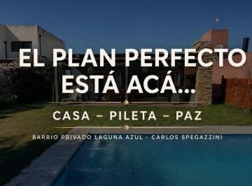 Casa · 75m² · 3 Ambientes · 2 Cocheras · Casa Laguna Azul Spegazzini Ezeiza Apto Credito