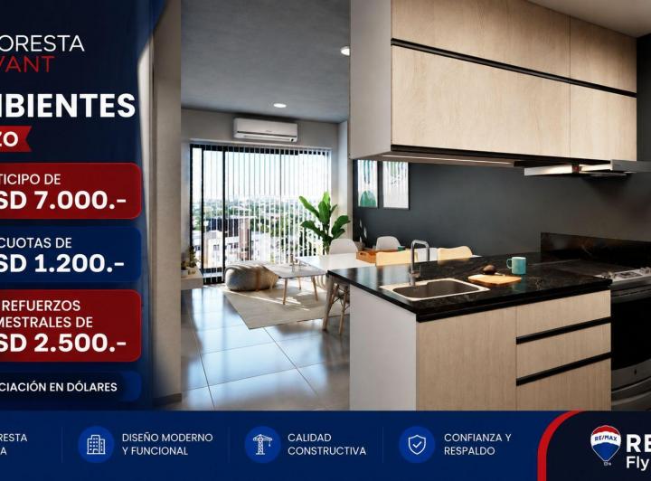 Departamento · 34m² · 2 Ambientes