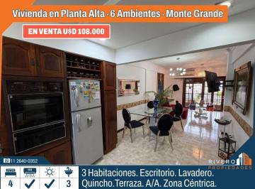 Casa de 6 ambientes, Esteban Echeverría · Venta Casa en Planta Alta 6 Ambientes Quincho - Monte Grande Centro