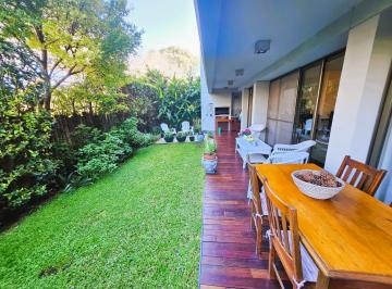 Departamento · 140m² · 4 Ambientes · 1 Cochera · Departamento Planta Baja con Jardin en Alquiler en Arboris Las Lomas - San Isidro