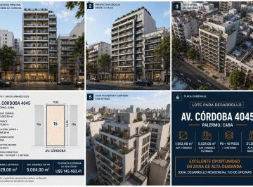 Terreno , Palermo · Lote en Palermo – 5.528 m² Vendibles – Av Córdoba – Acepta Canje