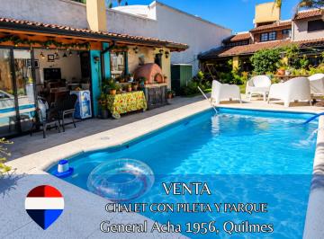 Casa · 105m² · 5 Ambientes · 2 Cocheras · Chalet en Venta con Pileta y Parque Quilmes Oeste