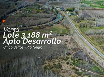 Terreno · 3188m² · Venta - Lote 3.188 m² Apto Desarrollo - Cinco Saltos, Rio Negro