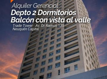 Departamento · 110m² · 4 Ambientes · 1 Cochera · Alquiler Departamento Gerencial 2 Dorm. - Trade Tower - Av Dr Ramon 135 - Neuquén Capital