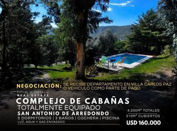 Hotel · 310m² · 8 Ambientes · 1 Cochera · Venta Complejo Turístico con Piscina de 3 Unidades Cerca del Rio San Antonio