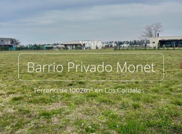 Terreno · 1002m² · Venta Terreno Barrio Monet, Los Cardales
