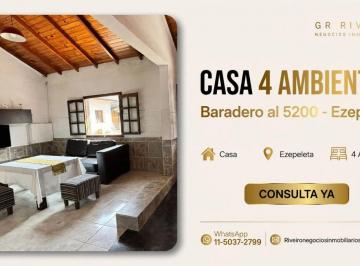 Casa de 4 ambientes, Quilmes · Venta de Casa de 3 Dorm., Ezpeleta Oeste
