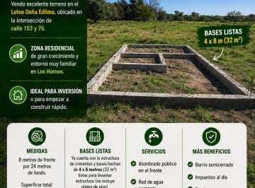 Terreno , La Plata · Lote en Venta en Los Hornos