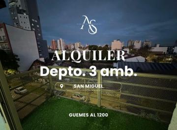 Departamento · 90m² · 3 Ambientes · 1 Cochera · Departamento - San Miguel