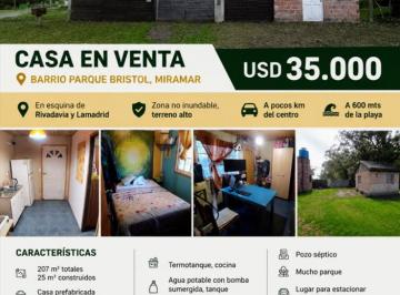 Casa de 2 ambientes, Miramar · Venta Casa Miramar