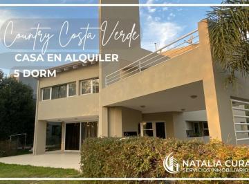 Casa · 500m² · 5 Dormitorios · 4 Cocheras · Casa 5 Dorm en Alquiler - B° Costa Verde