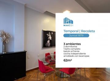Departamento · 57m² · 3 Ambientes · Excelente Dpto. 3 Ambientes en Alquiler Temporal Totalmente Equipado.