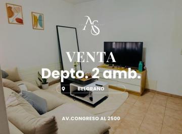 Departamento · 34m² · 2 Ambientes · Departamento - Belgrano R