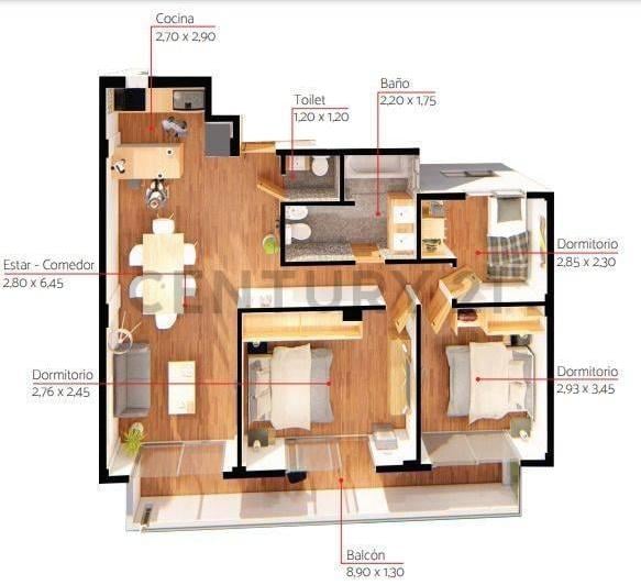 Departamento en venta en la Plata · 3 ambientes