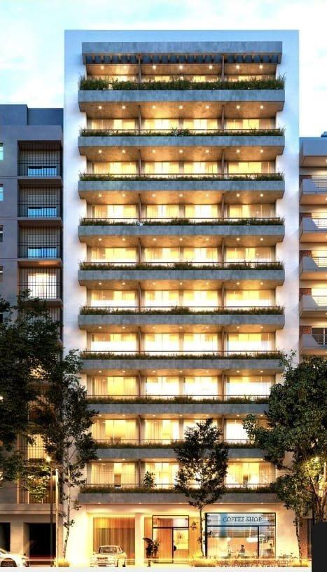 Venta en pozo - departamento 2 ambientes al frente con balcón terraza y parrilla