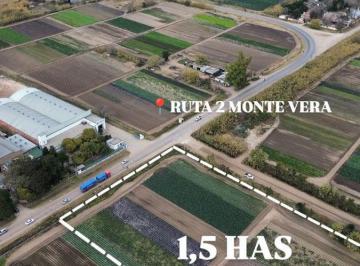 Terreno , Monte Vera · 1,5 Has en Venta Sobre Ruta 2 Monte Vera