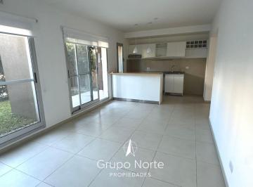 Departamento · 55m² · 3 Ambientes · 1 Cochera · Departamento 3 Ambientes en Alquiler en Nordelta, Plaza del Sendero. con Jardín.