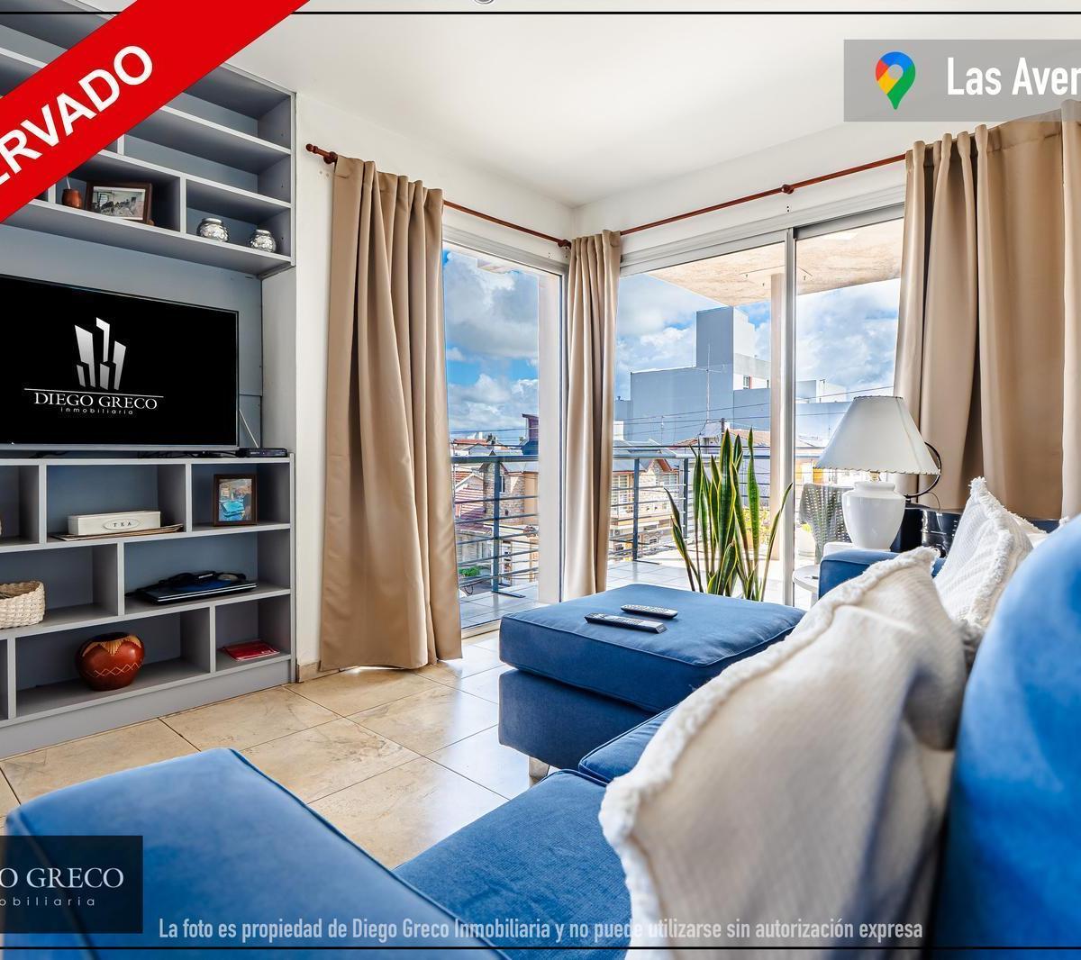 Depto 2 amb, 50m² con cochera y pileta — Talcahuano 94
