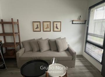 Departamento · 38m² · 1 Ambiente · 1 Cochera · Departamento Monoambiente en Alquiler en Nordelta, Town Kiri. Amoblado
