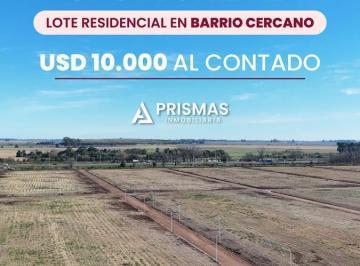 Terreno · 300m² · Venta/ Oportunidad Terreno en Barrio Abierto "Cercano" San Lorenzo - Ricardone - Cap. Bermudez