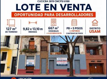 Terreno · 127m² · Venta de Terreno Pringles 170 en Almagro