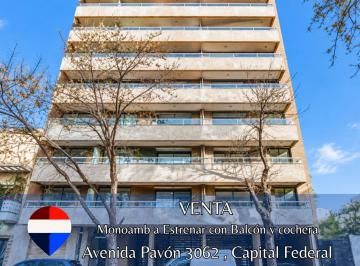Departamento · 34m² · 1 Ambiente · 1 Cochera · Venta Monoamb a Estrenar con Balcón y Cochera Caba