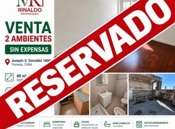 PH de 2 ambientes, Floresta · Venta | 2 Ambientes Sin Expensas Floresta