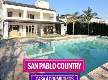 Casa · 400m² · 4 Dormitorios · 1 Cochera · Casa en Country San Pablo
