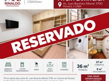 PH de 1 ambiente, Floresta · Venta – PH Monoambiente en Planta Baja con Patio – Sin Expensas – Floresta
