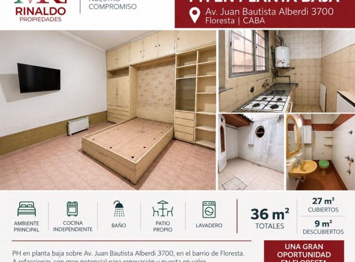 PH · 27m² · 1 Ambiente
